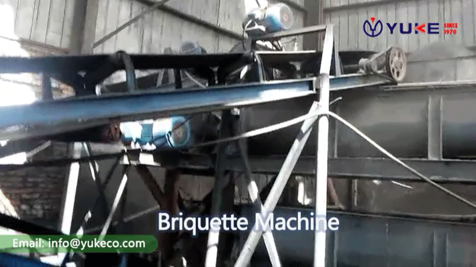 YUKE Mesh Belt Dryer in China for the ball press machine production line site YKRD2218