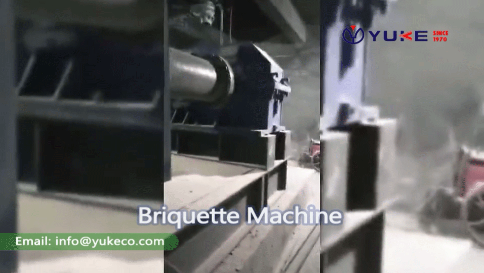 YUKE Double Output Briquette Machine in China Highly automated YKDOB850